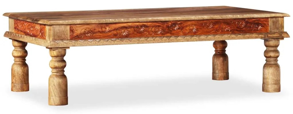 245140 vidaXL Маса за кафе, манго масив, акациево дърво, 110x60x38 см