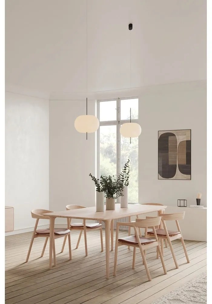 Кафяв дъбов трапезен стол Muna - Gazzda