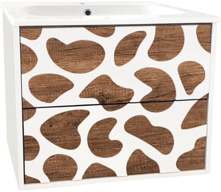 Конзолен PVC шкаф ICP 6061, Inter Ceramic, с умивалник, 60x43.5x55см