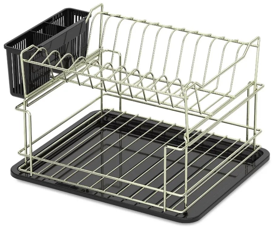 СУШИЛНИК ЗА СЪДОВЕ TEKNO TEL KB-010G , 2 нива , златисто