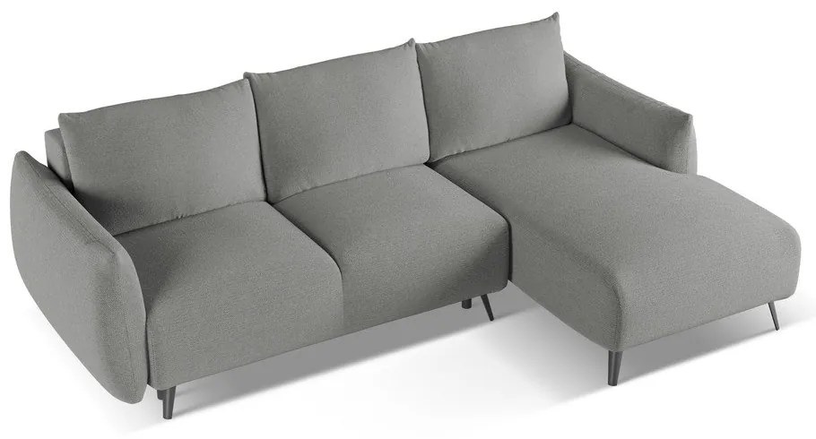 Светлосив ъглов диван (десен ъгъл) Malie – Makamii