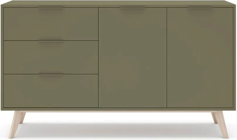 Зелен матов скрин 140x81x40 cm Campus – Marckeric