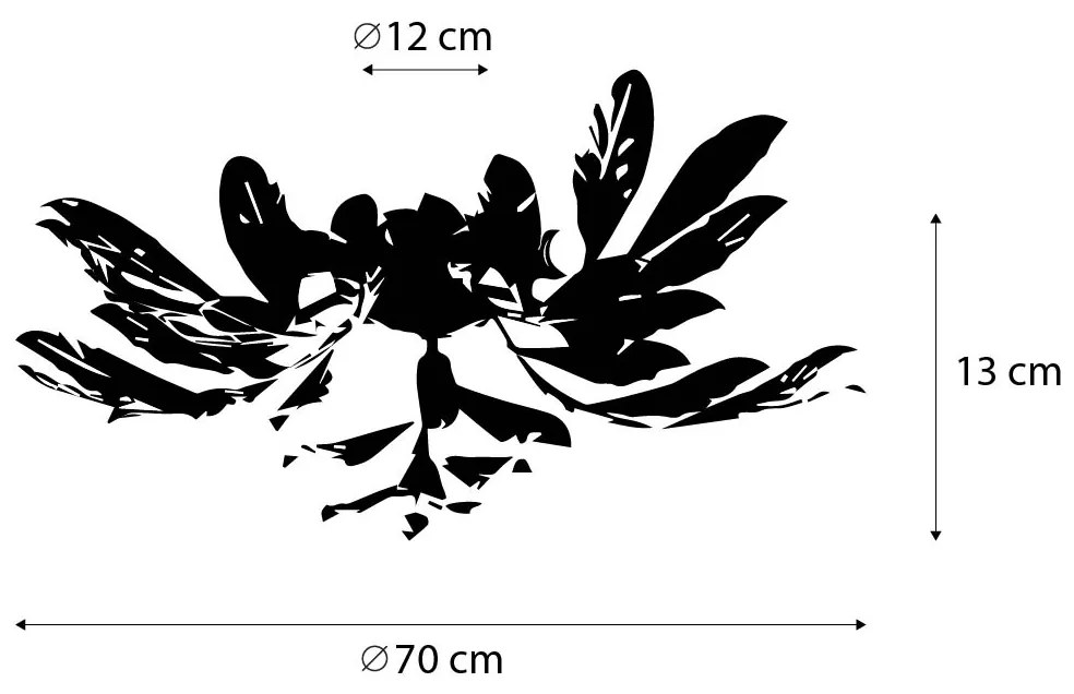 Винтидж таванна лампа антично злато 5-светлина - Linden