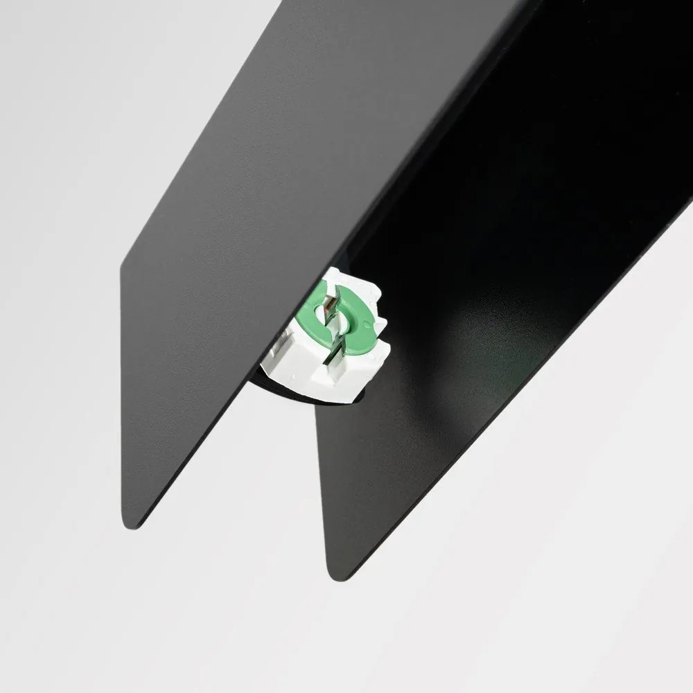 Черно метално LED висящо осветително тяло Nebula – Sollux