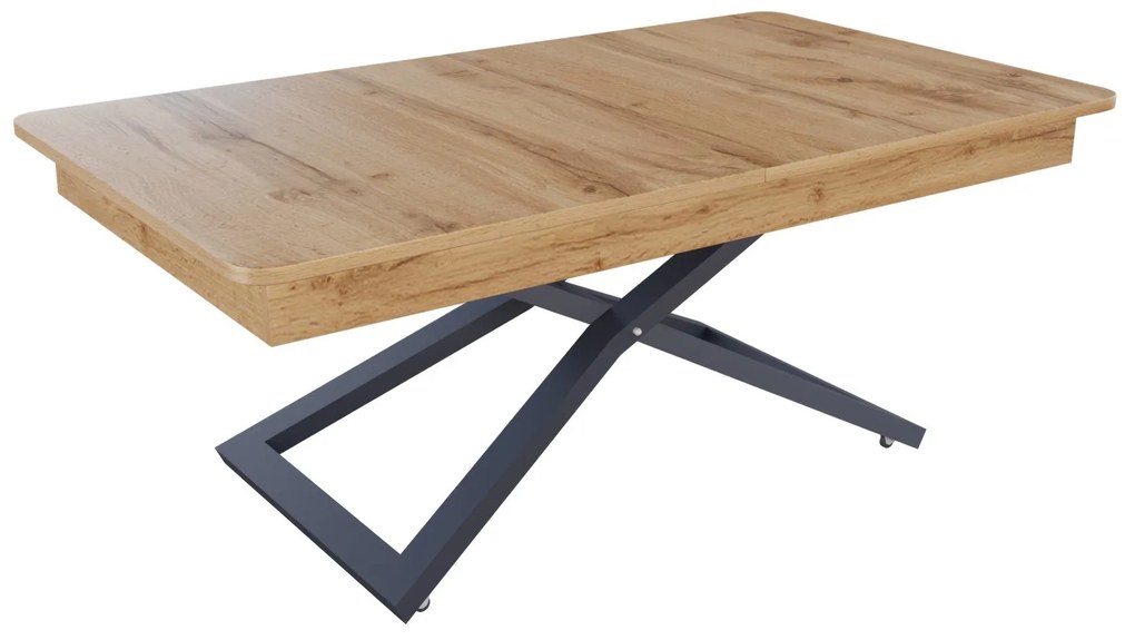 Разтегателна маса с повдигащ механизъм ВЕРОНА - дъб вотан