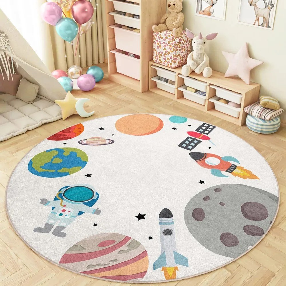 Детско килимче за игра подходящо за пране ø150 cm Space Trip – Mila Home