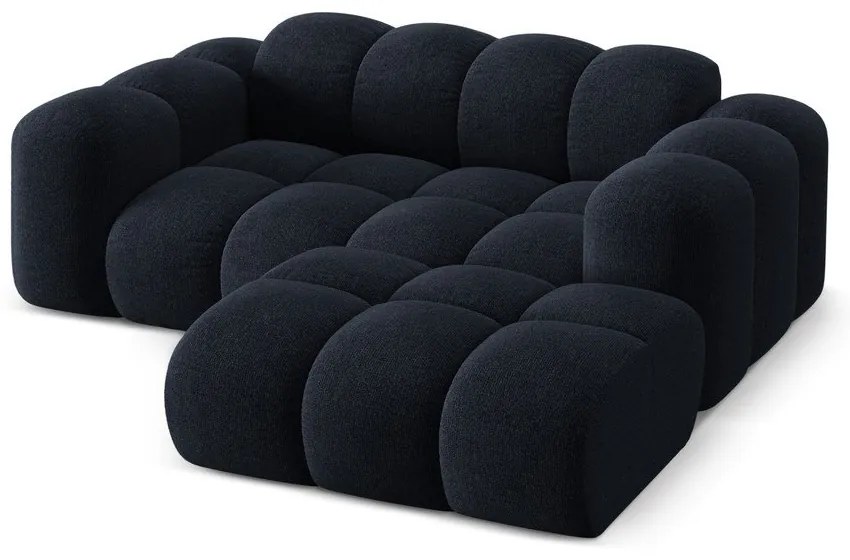 Тъмносин шенилов ъглов диван (десен ъгъл) Treno – Cosmopolitan Design