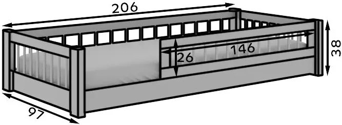 Детско легло Milo-Leuko-90 x 200
