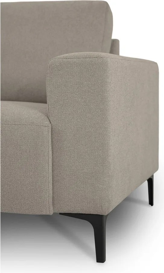 Светлокафяв шенилов ъглов диван (ляв ъгъл/L форма) Fabian – Scandic