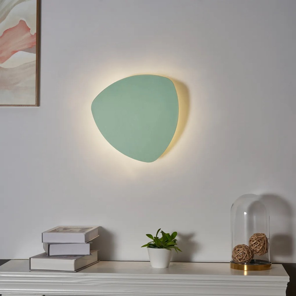 Дизайнерска стенна лампа зелена органична 32 см 2 светлини - Pulley