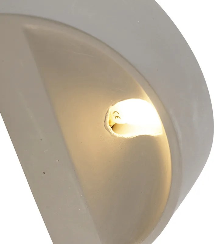 Ръстична стенна лампа бетон полукръгла - Adelaide