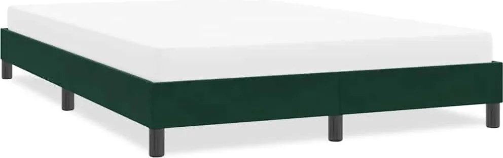 4101406 vidaXL Рамка за легло без матрак Тъмнозелено 140x220 cm Кадифе