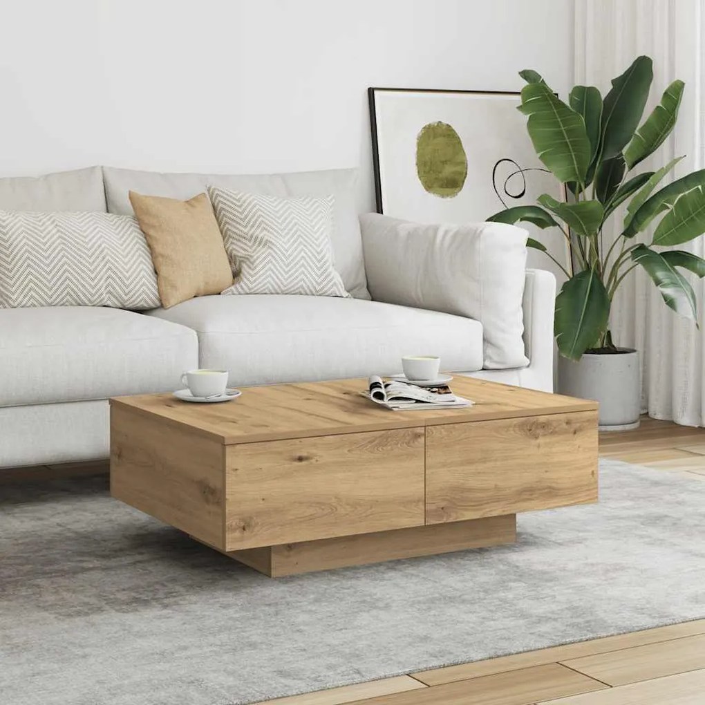 856571 vidaXL Комплект кафе маси, дъб сонома, 90x60x31 см, инженерно дърво