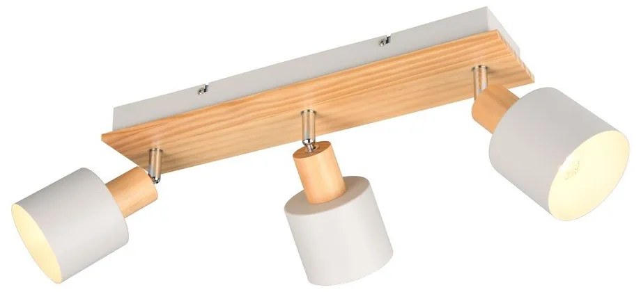 Прожектор в бял и естествен цвят ø 9 cm Shanti – Trio