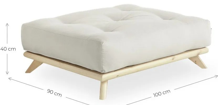 Табуретка за крака Natural Clear/Wheat Beige Senza - Karup Design