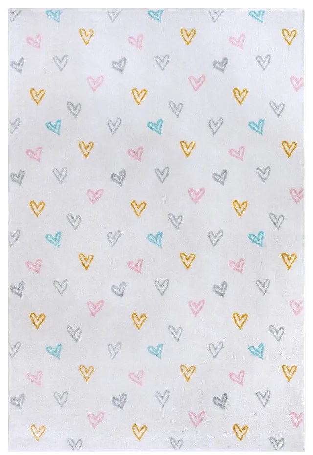 Бял детски килим 160x235 cm Hearts - Hanse Home