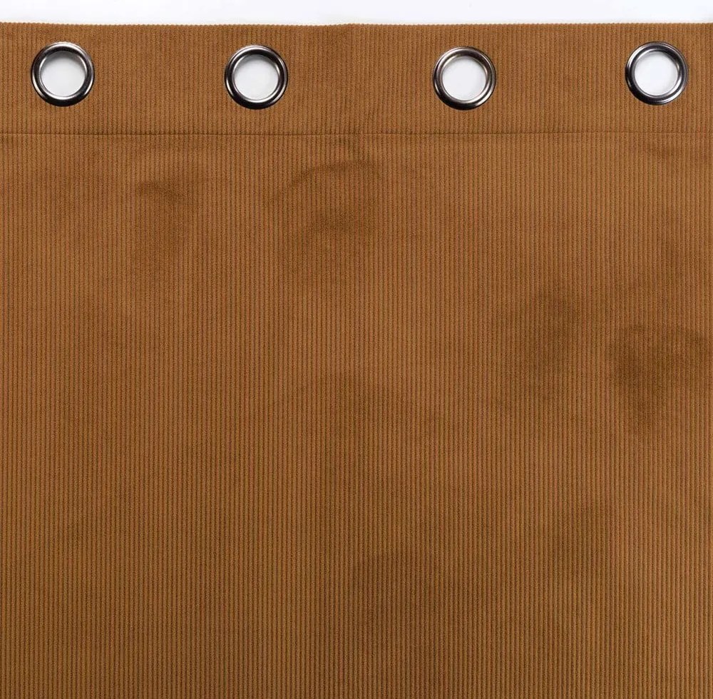 Кафява завеса от рипсено кадифе 140x260 cm Casual – douceur d'intérieur
