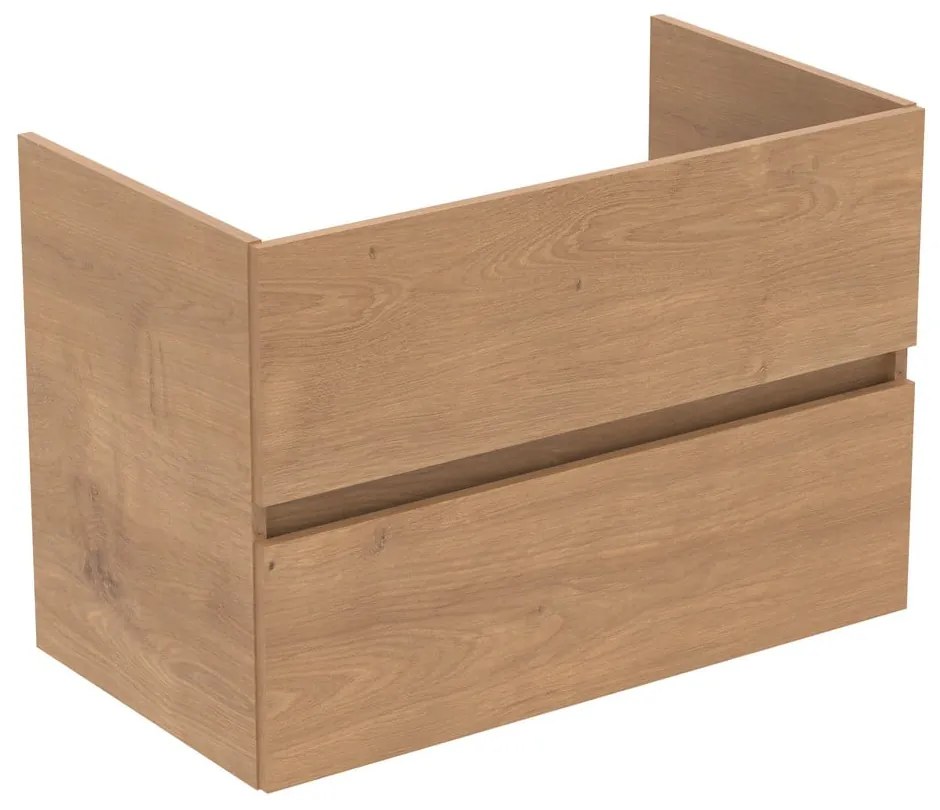 Стенен шкаф за мивка от декор от дъб в естествен цвят 80x55 cm Eurovit+ – Ideal Standard