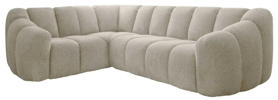 Бежов ъглов диван (ляв ъгъл/L форма) Shell – Miuform