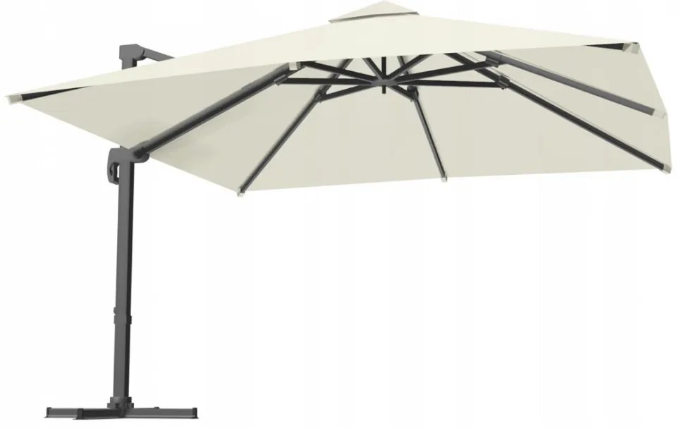 Голям градински чадър в бежово 3 x 4 м