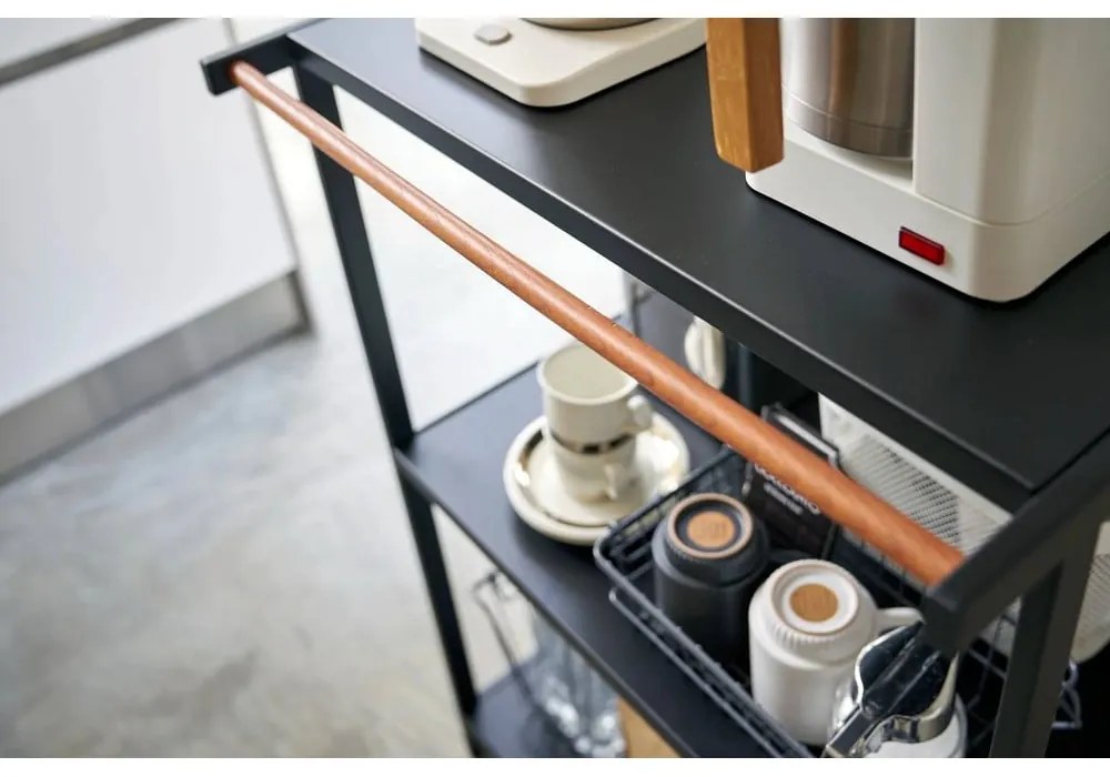 Матово черно стоманен стелаж 60x90x46,5 cm Tower – YAMAZAKI