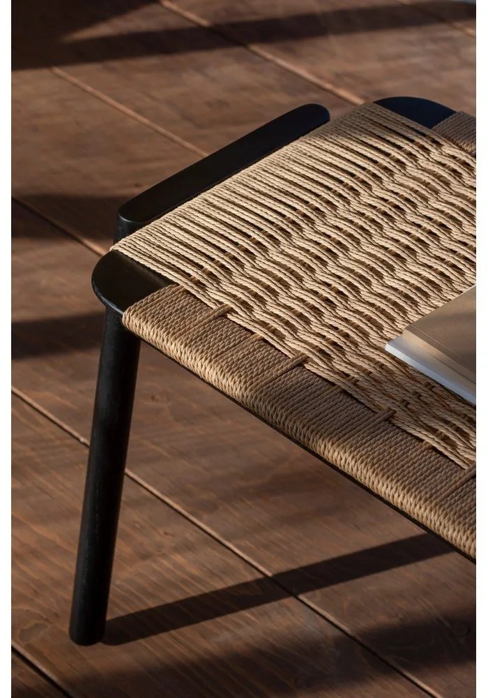 Пейка черен и естествен цвят Klupa – Gazzda