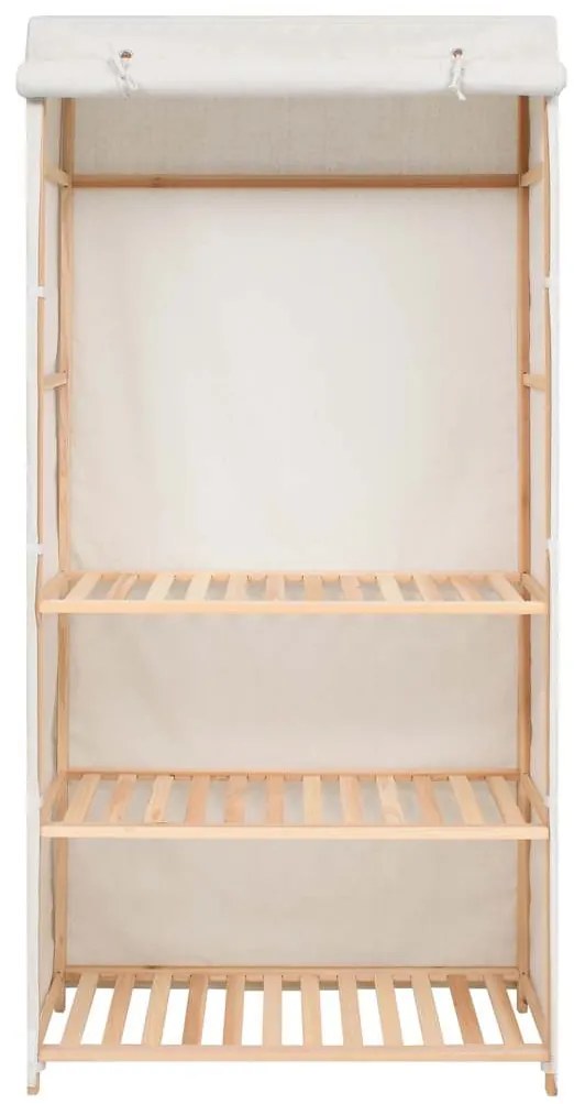 247107 vidaXL Гардероб за дрехи с 3 рафта, 79x40x170 см