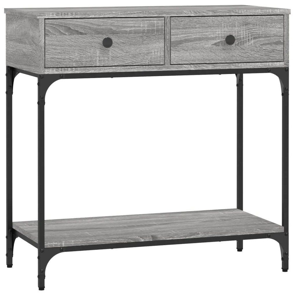 833401 vidaXL Конзолна маса, сив сонома, 75x34,5x75 см, инженерно дърво