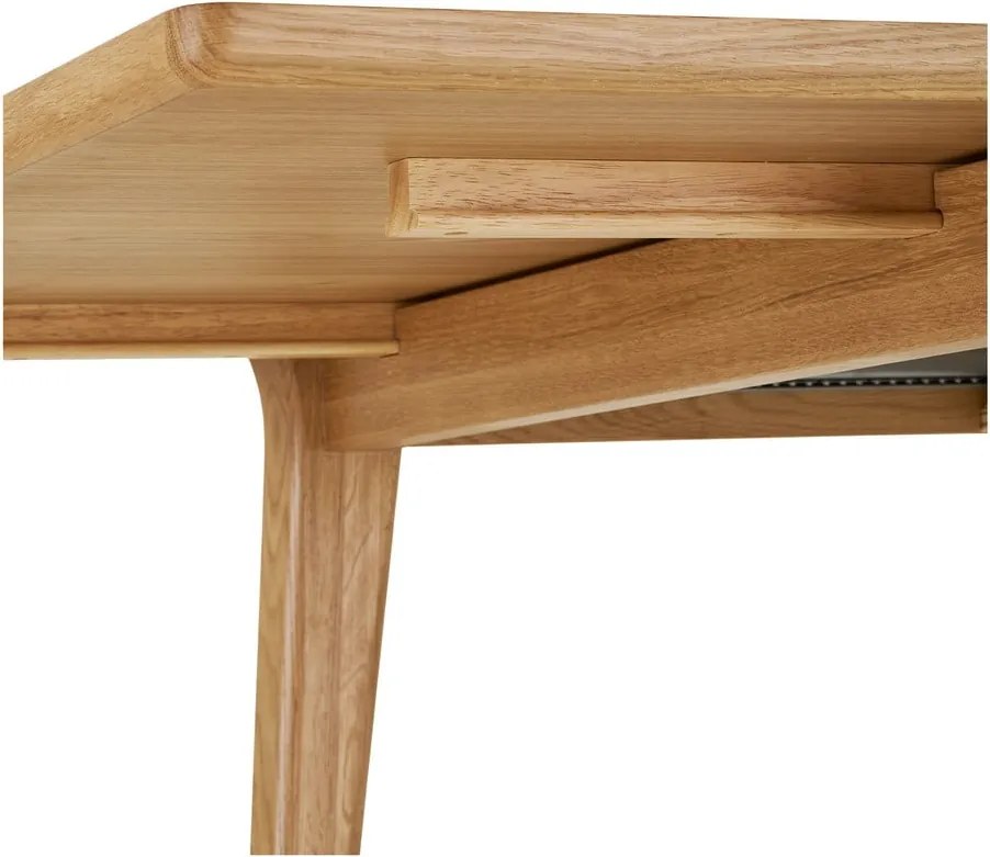 Сгъваема трапезна маса с допълнителна плоча от декор от дъб 90x180 cm Darwin – House Nordic