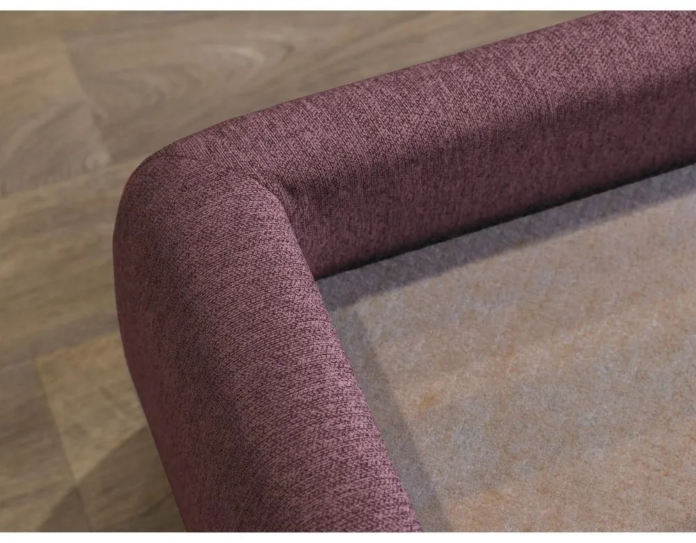 Розово двойно тапицирано легло с място за съхранение с включена подматрачна рамка 180x200 cm Garance – Bobochic Paris