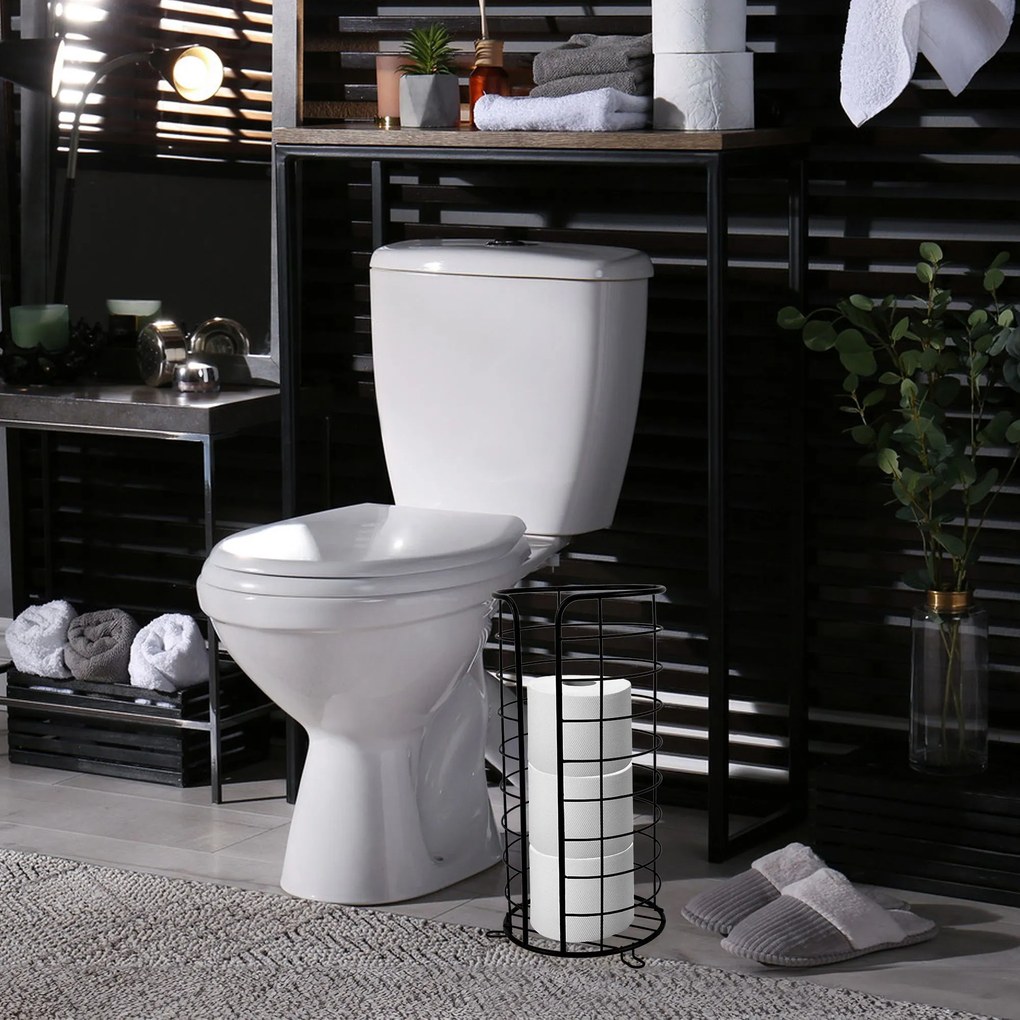 Стойка за тоалетна хартия Black 322743A