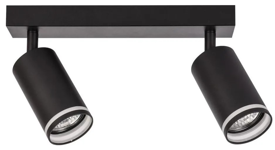 Точково осветително тяло PIPE 2xGU10/10W/230V, черно