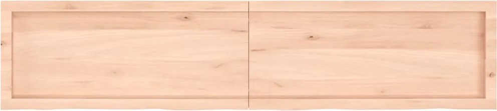 363599 vidaXL Стенен рафт, 180x40x(2-6) см, необработен масивен дъб