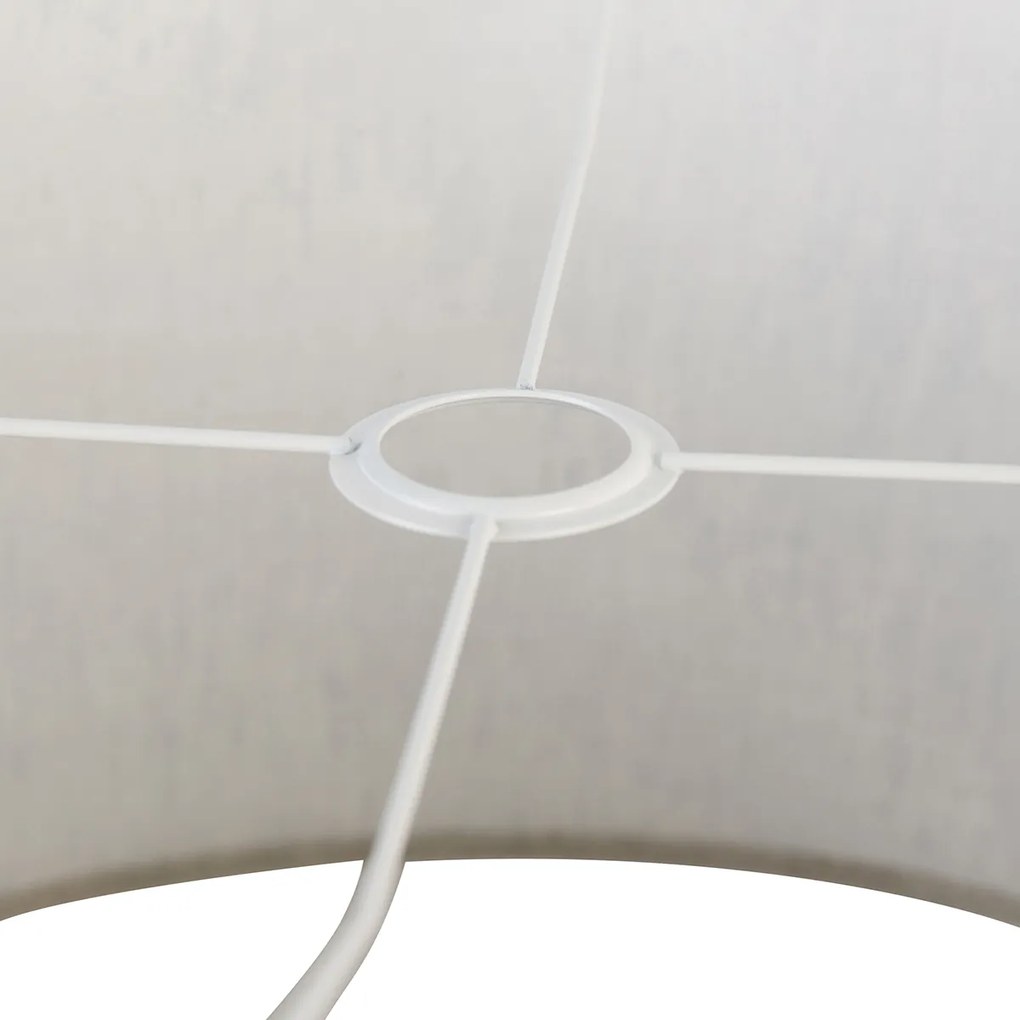 Текстилен абажур светлосив кръгъл 50/50/25