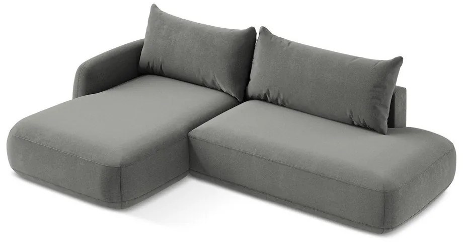 Сив сгъваем ъглов диван (ляв ъгъл) Hale – Makamii