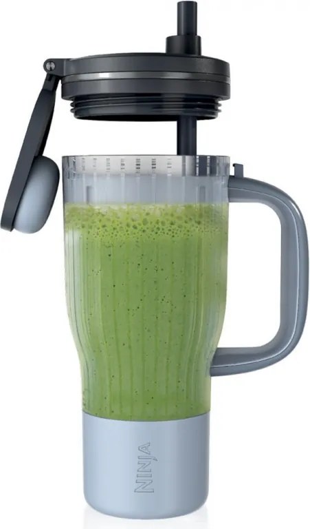 Преносим блендер Ninja BlendBoss DB351EUCY, 1100W, 710 мл, 3 програми, Auto-iQ, CrushBlade, Сив