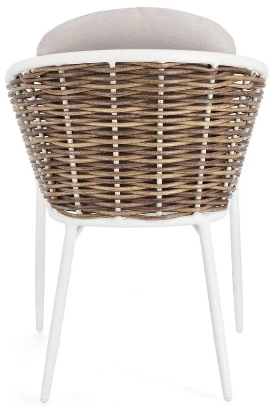 Бял градински стол метален Maribela – Bizzotto