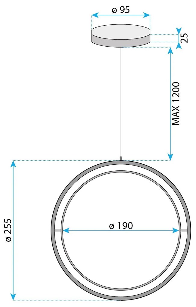 Висяща LED лампа APP1790-CP Black