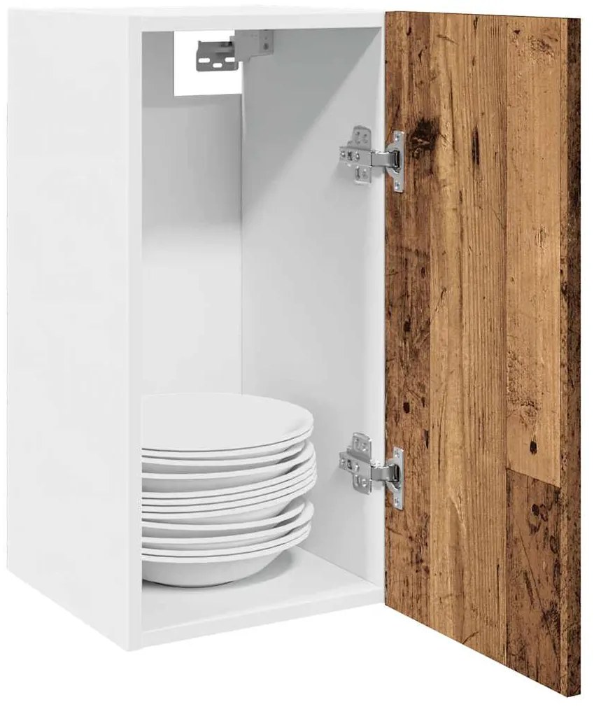 856101 vidaXL Висящ шкаф "Lyon", старо дърво, 30x31x60 см, инженерно дърво