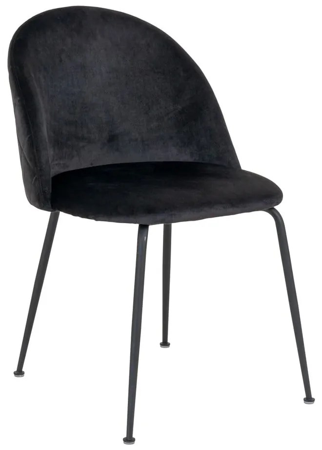 Черни кадифени трапезни столове в комплект от 2 броя Geneve - House Nordic
