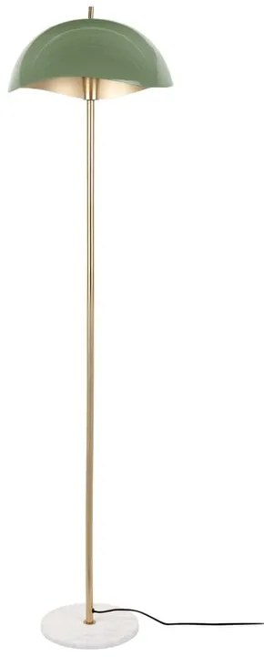 Зелена и в златисто подова лампа с метален абажур (височина 154 cm) Waved – Leitmotiv