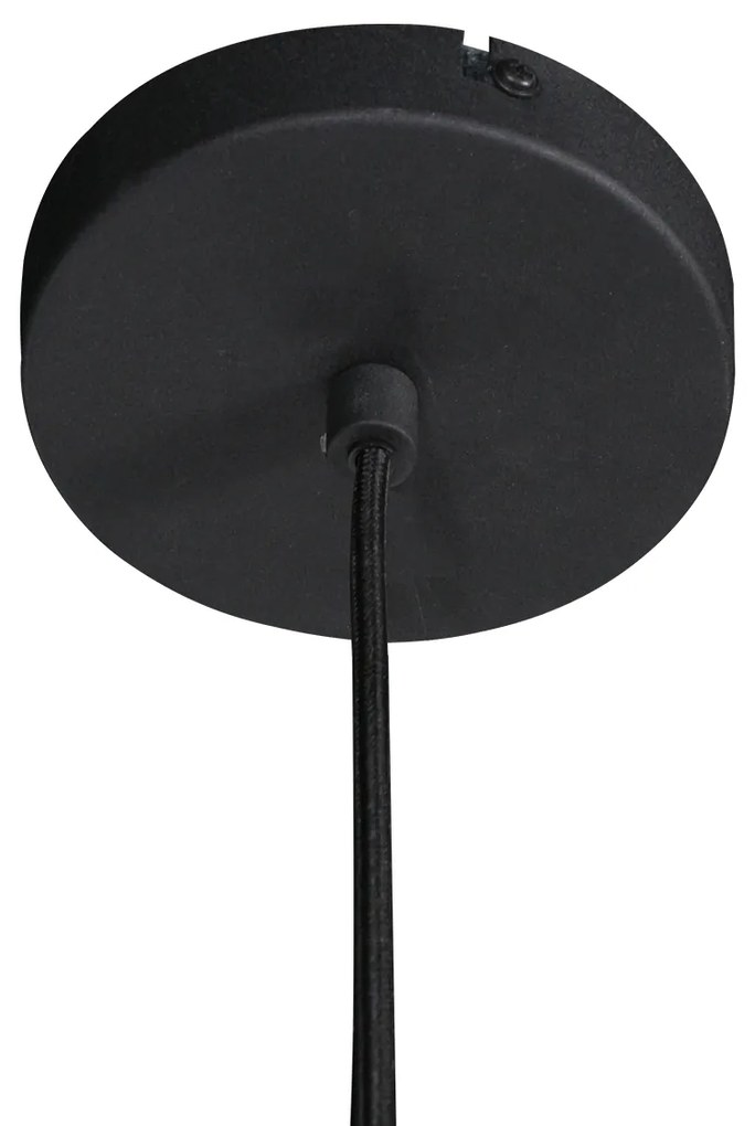 Японди висящ лампа черен с текстилен абажур 45см - Sable