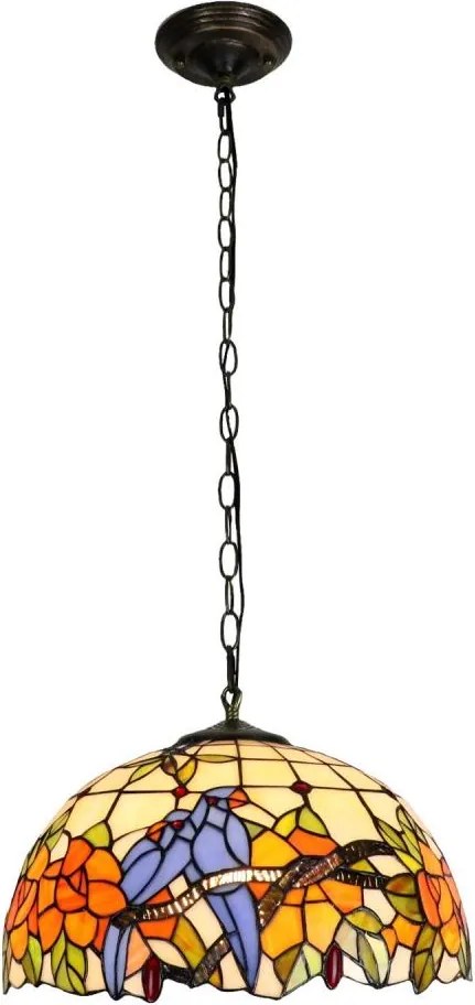Brilagi - Тифани витражен полилей на верига JUNGLE 1xE27/60W/230V Ø 40 cm