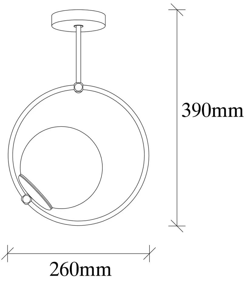 Черно висящо осветително тяло със стъклен абажур Chandelier – Opviq lights