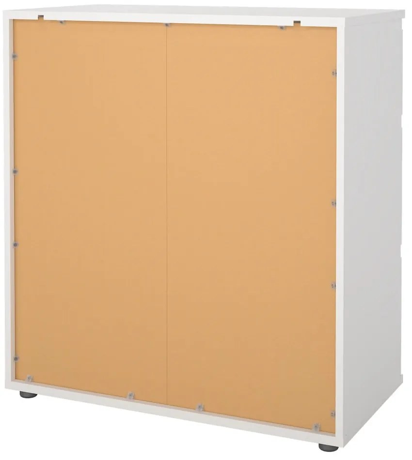 Бял нисък скрин 77x84 cm Nova – Tvilum