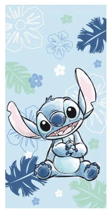 Синя памучна детска кърпа 70x140 cm Lilo and Stitch "Ohana Blue" – Jerry Fabrics