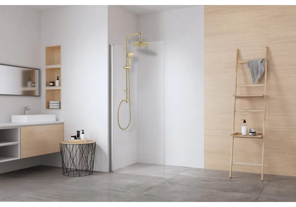 Матово златист душ комплект от неръждаема стомана 101 cm Young Line – Wenko