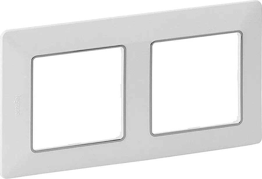 Legrand 754032 - Рамка за ключове VALENA LIFE 2P бяла/хром