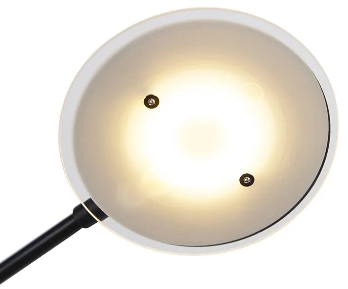 Подова лампа черна с лампа за четене с LED и USB порт - Sevilla