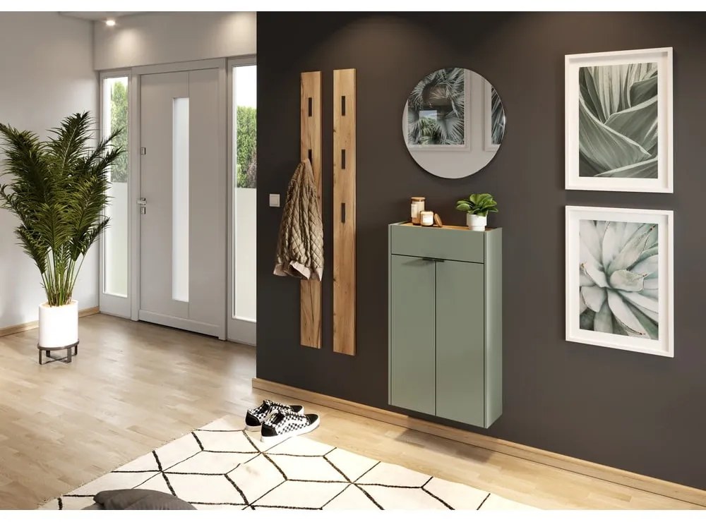 Светлозелено шкафче 56x97x22 cm Ameca – Germania